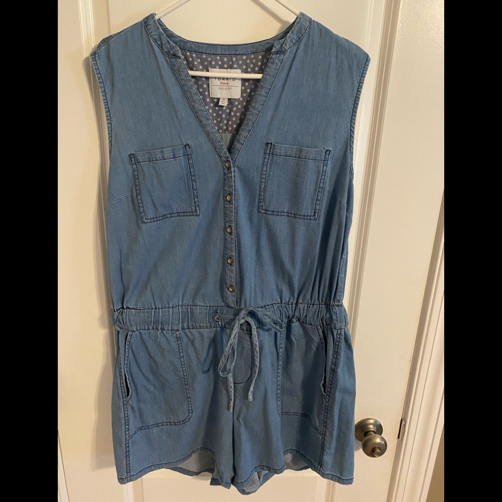 Denim romper